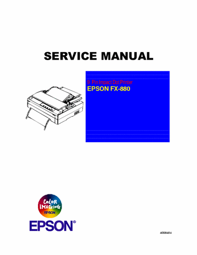 Epson fx880 Epson FX-880 Service Manual part1